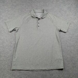 Musto Polo Shirt Mens Medium Gray Solid Sailing Performance Stretch Top
